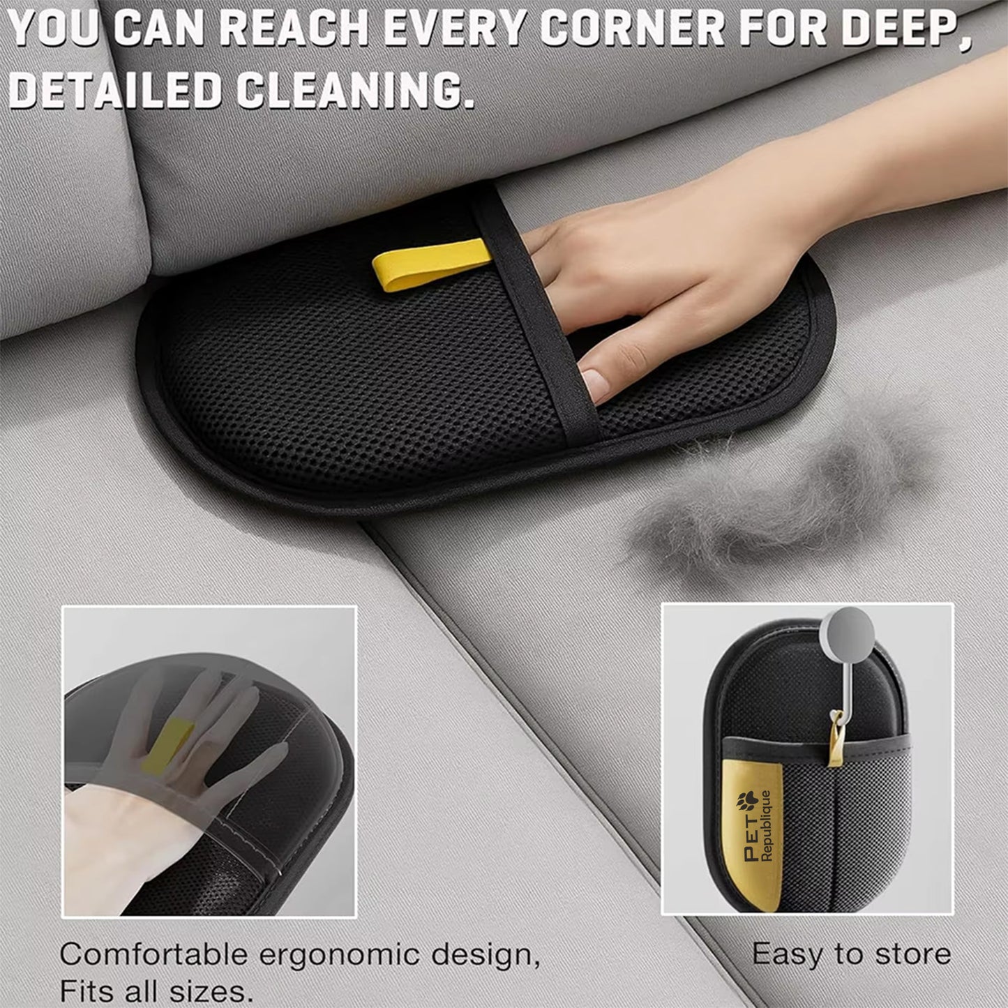 Pet Republique Electrostatic Fur Removal Glove for Pets & Furniture