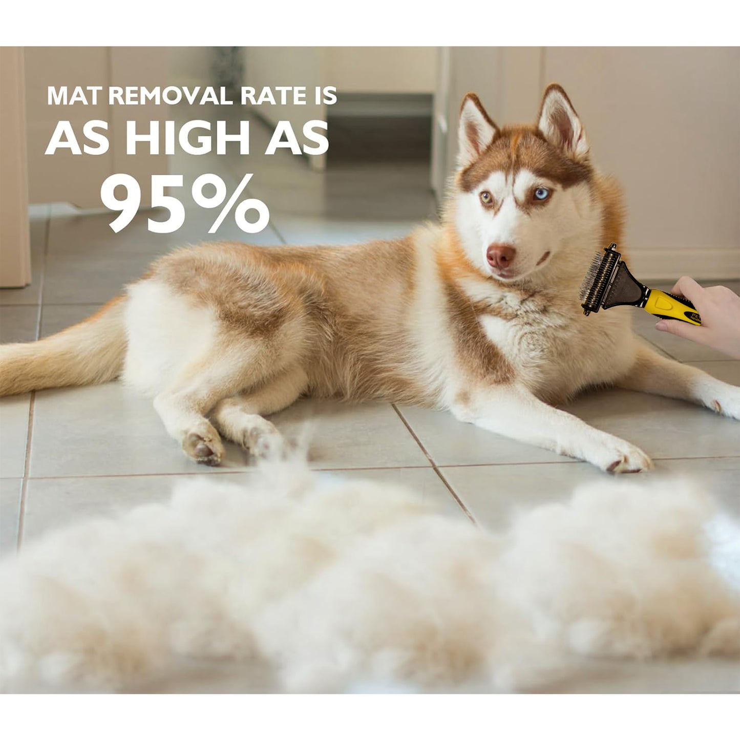 Pet Republique Dematting with 12+23 Dual-Side Blades Rake Matt Splitters