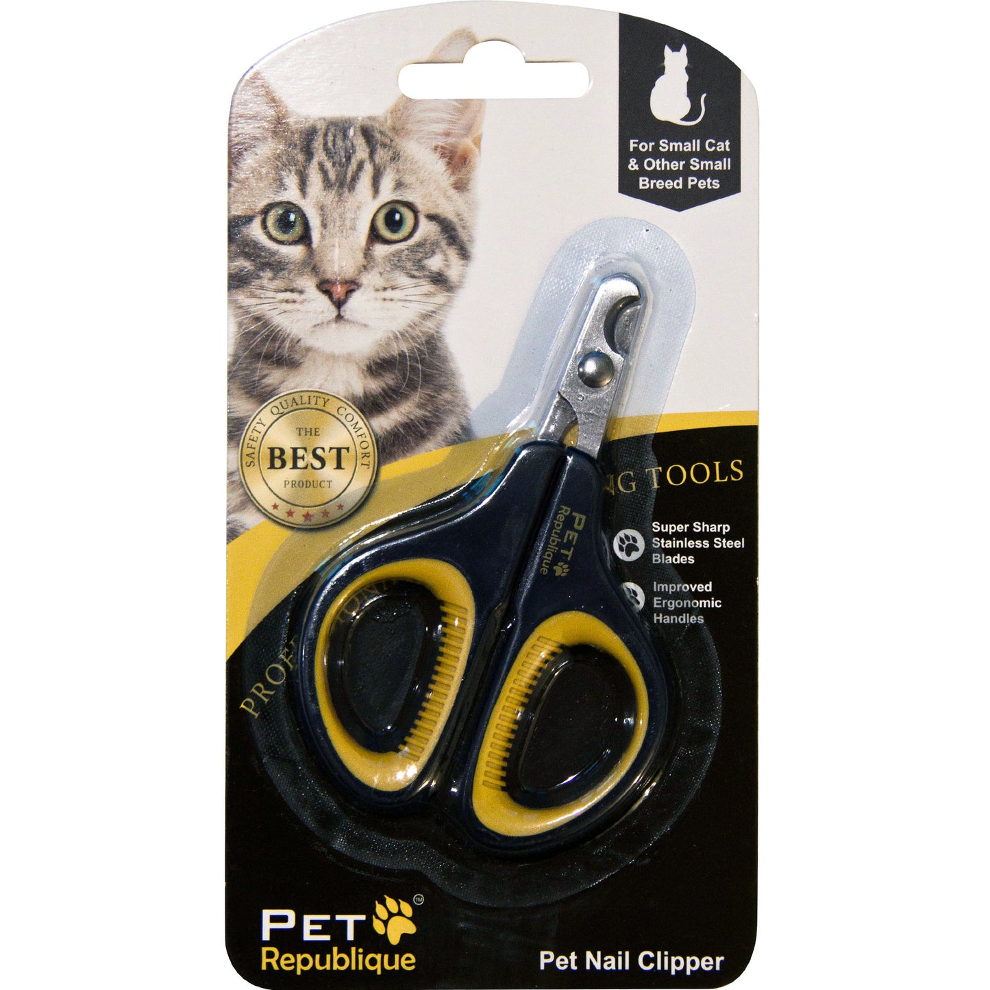 Pet Republique Professional Cat Nail Clippers - Claw Trimmer for Cat, Kitten, Puppy, Dog, Hamster, Small Breed Animals - Regular Grip