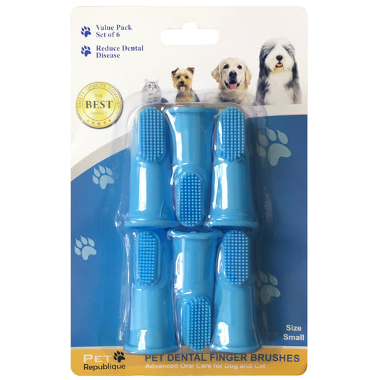 Pet Republique Dog & Cat Small Finger Toothbrush, 6 count